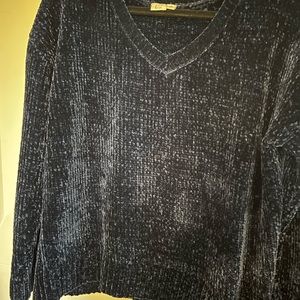 GAP velvet knit drop shoulder sweater